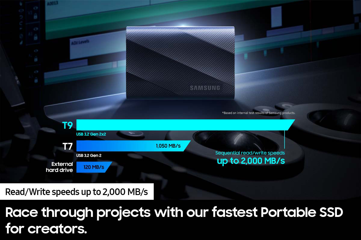 Thumbnail image of Portable SSD T9 4 TB USB 3.2 Gen 2x2 (Black)