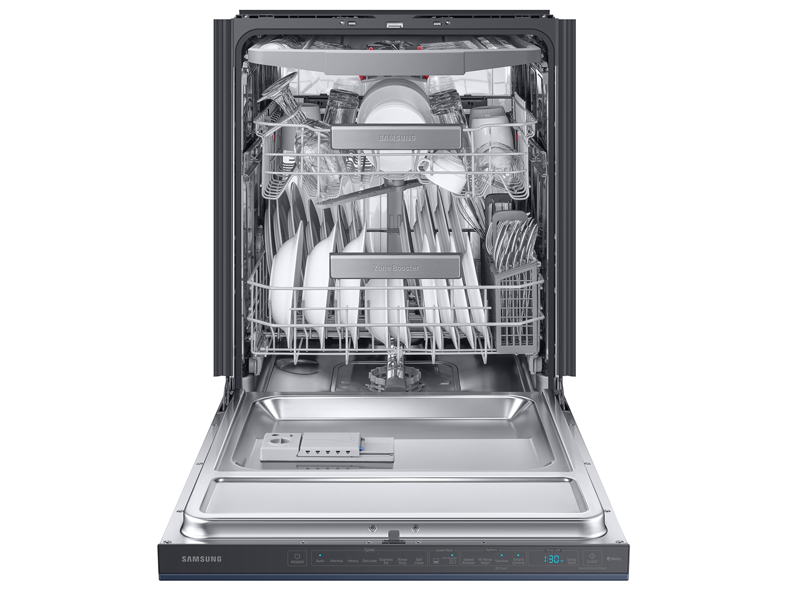 Thumbnail image of Bespoke AutoRelease 39dBA Dishwasher with Linear Wash in Fingerprint Resistant Navy Steel
