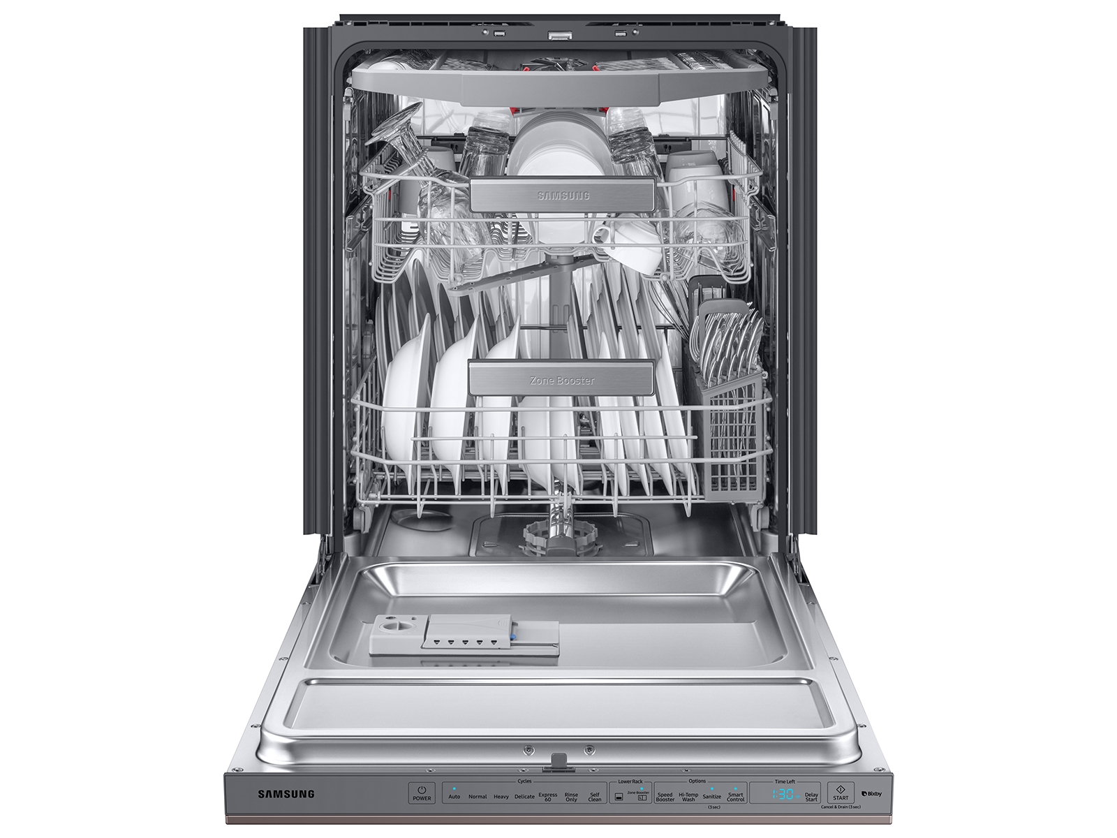 Thumbnail image of Bespoke Smart 39dBA Dishwasher with Linear Wash in Fingerprint Resistant Tuscan Steel