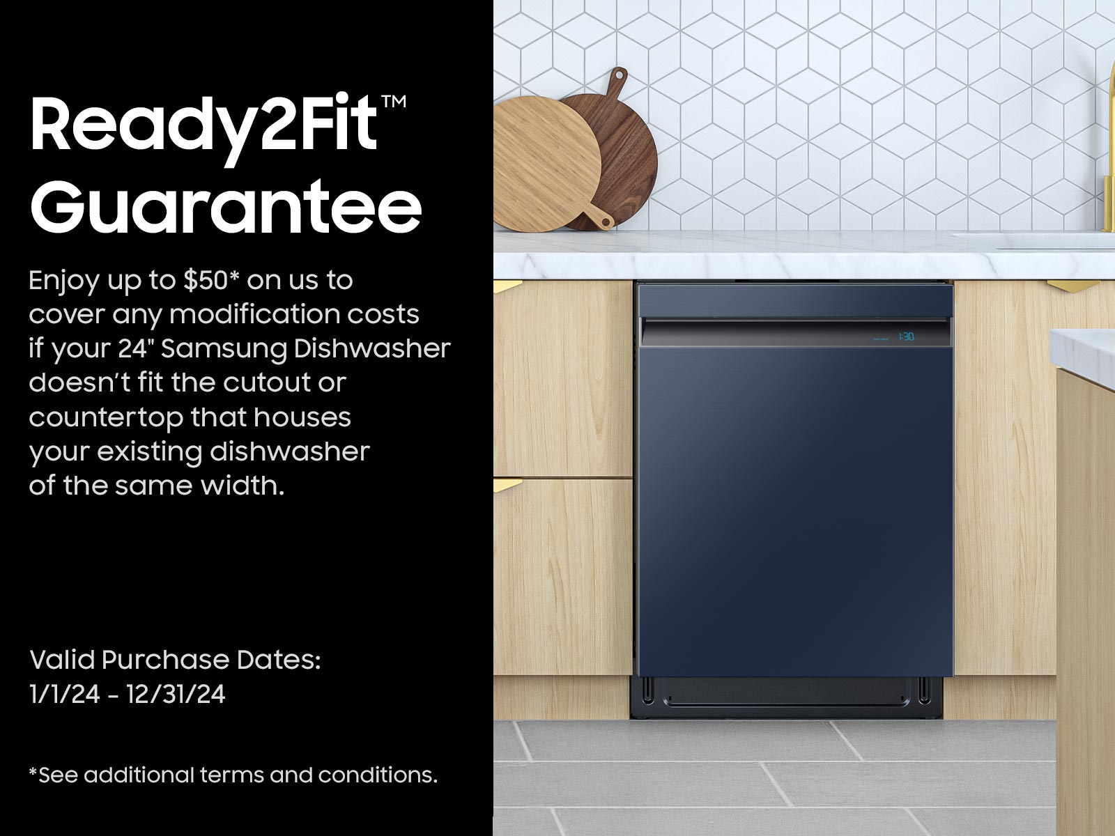 Thumbnail image of Bespoke AutoRelease 39dBA Dishwasher with Linear Wash in Fingerprint Resistant Navy Steel