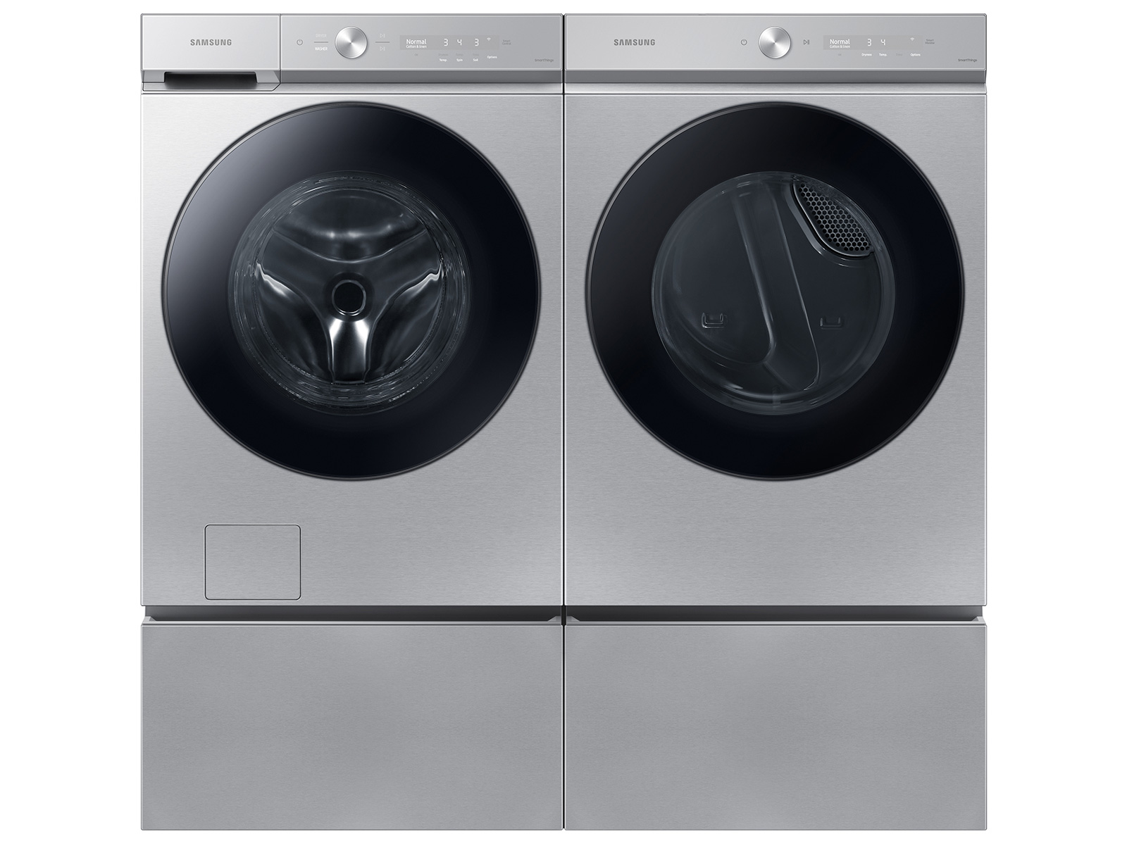 Thumbnail image of Bespoke Ultra Capacity Front Load Washer and Gas Dryer in Silver Steel