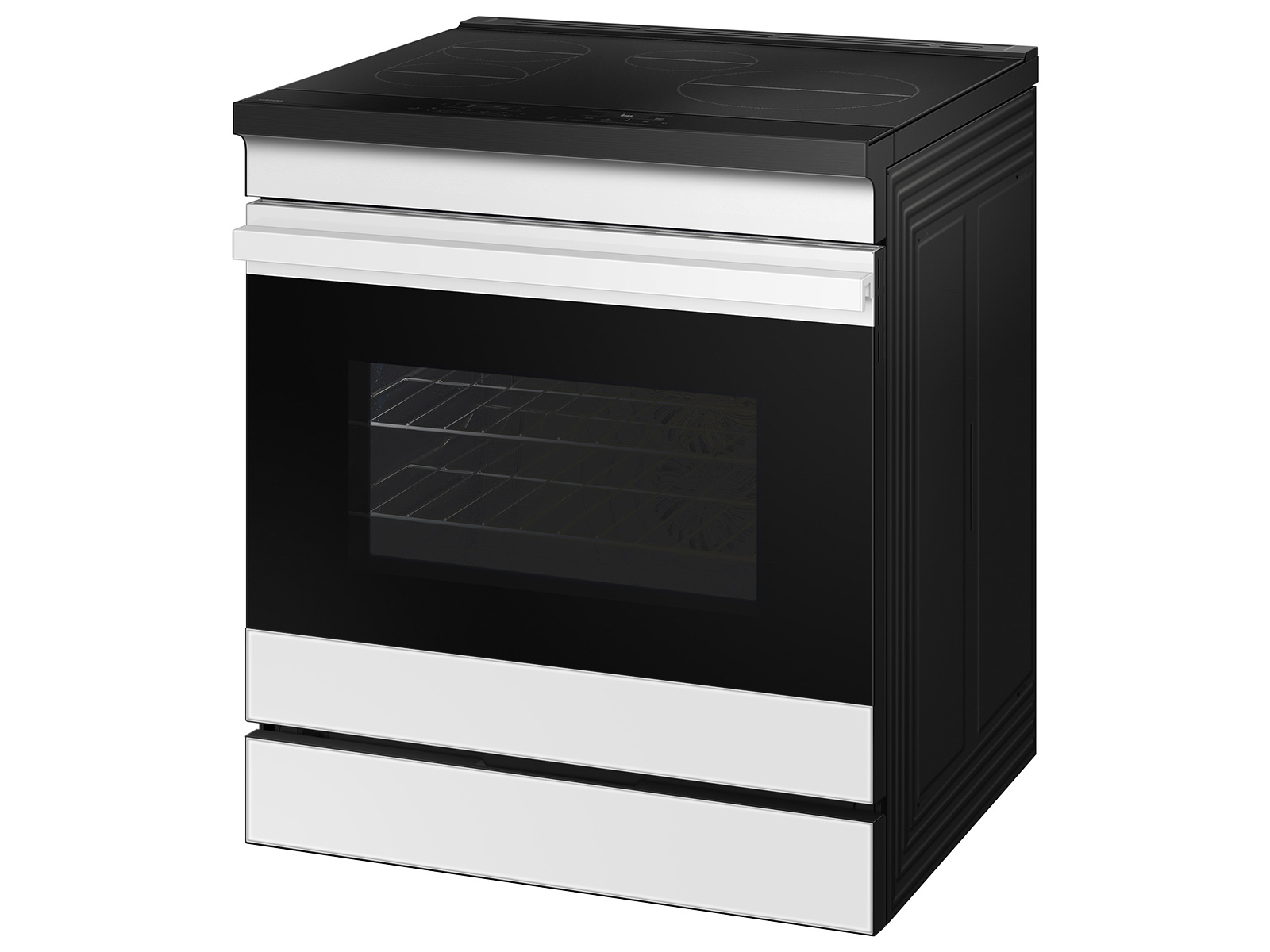 Thumbnail image of Bespoke 6.3 cu. ft. Smart Slide-In Induction Range with Anti-Scratch Glass Cooktop & Air Fry in White Glass