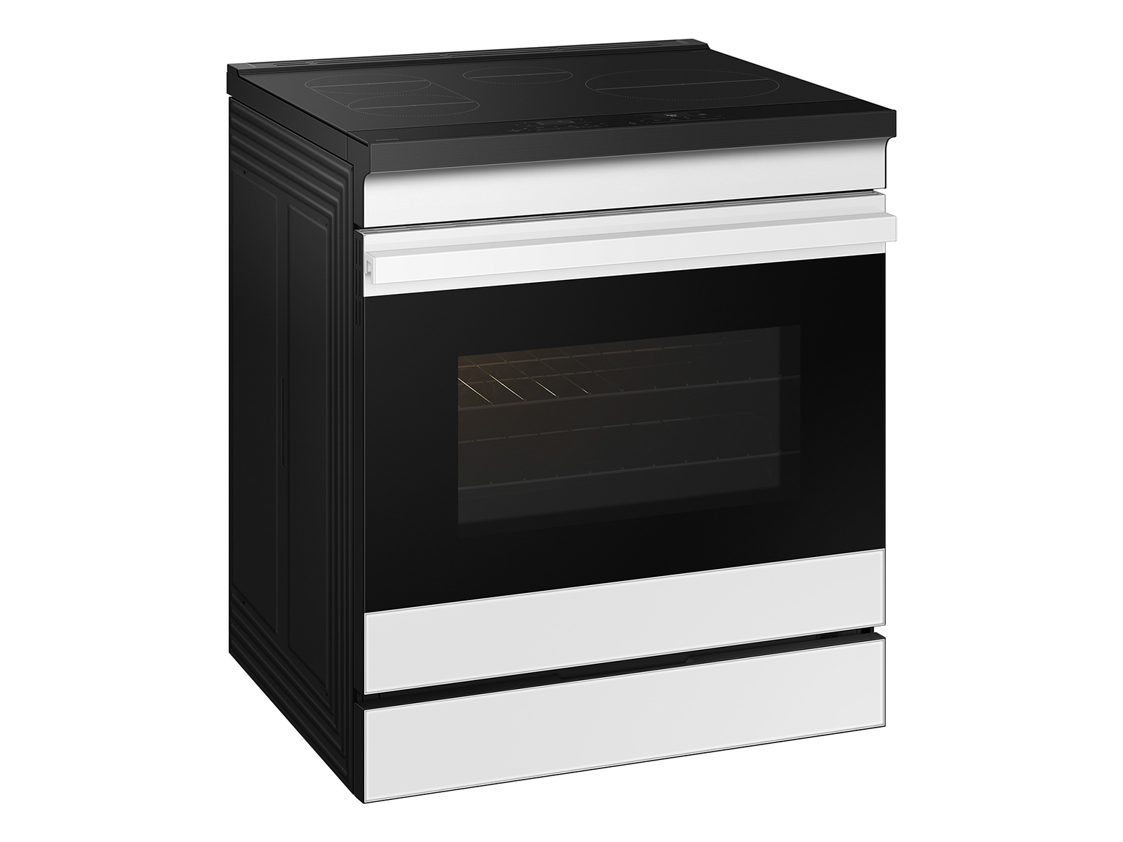 Thumbnail image of Bespoke 6.3 cu. ft. Smart Slide-In Induction Range with Anti-Scratch Glass Cooktop & Air Fry in White Glass