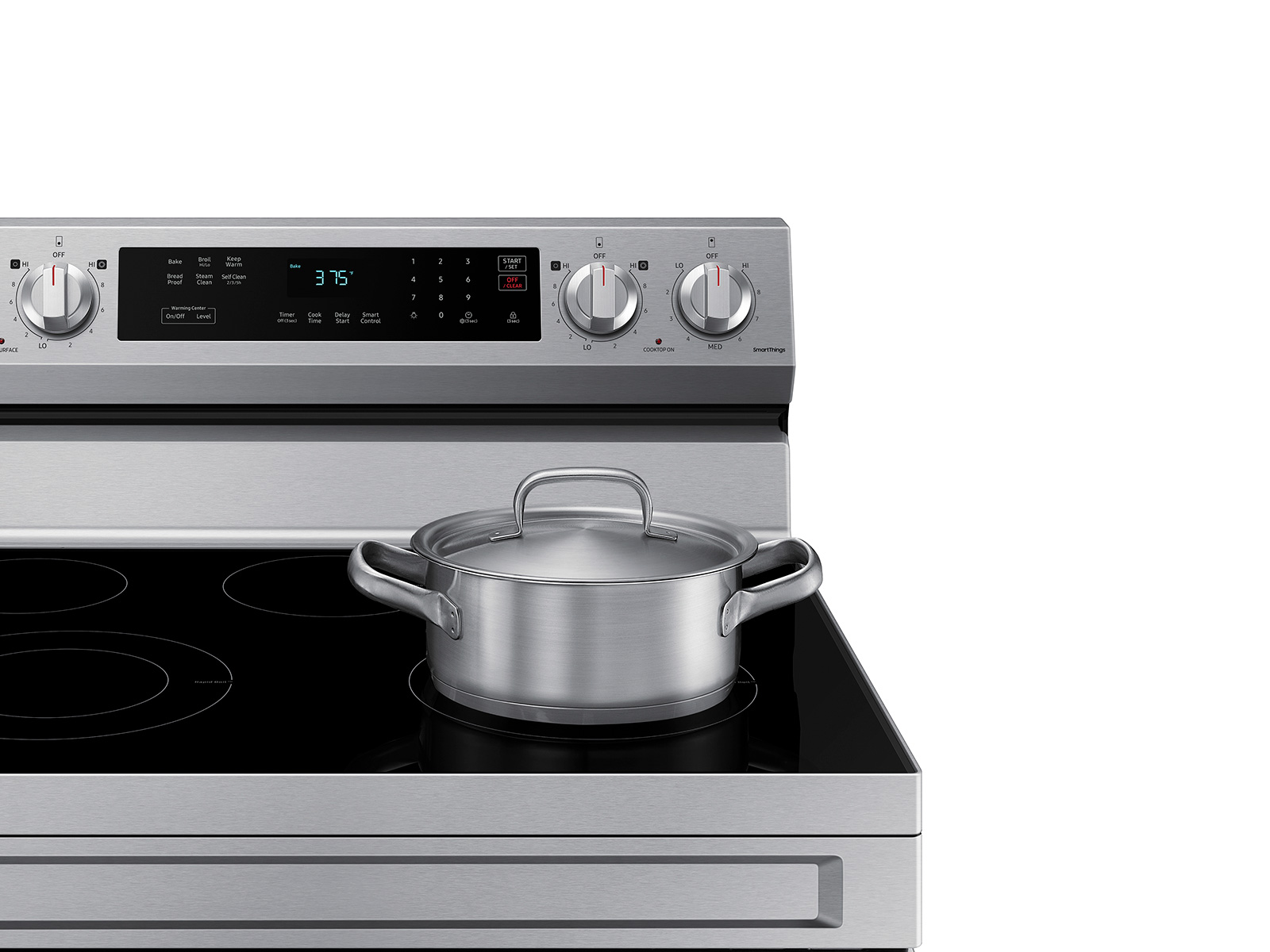 Thumbnail image of 6.3 cu. ft. Smart Freestanding Electric Range with Rapid Boil™ & Self Clean in Stainless Steel