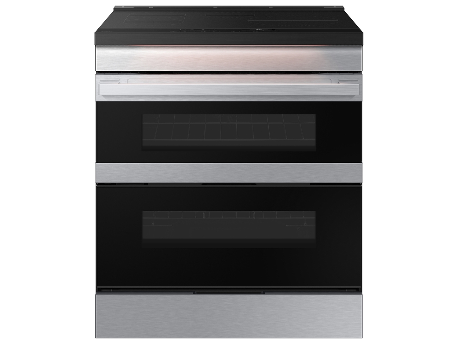 Thumbnail image of Bespoke Smart Slide-In Induction Range 6.3 cu. ft. with Flex Duo™ & Ambient Edge Lighting™ in Stainless Steel
