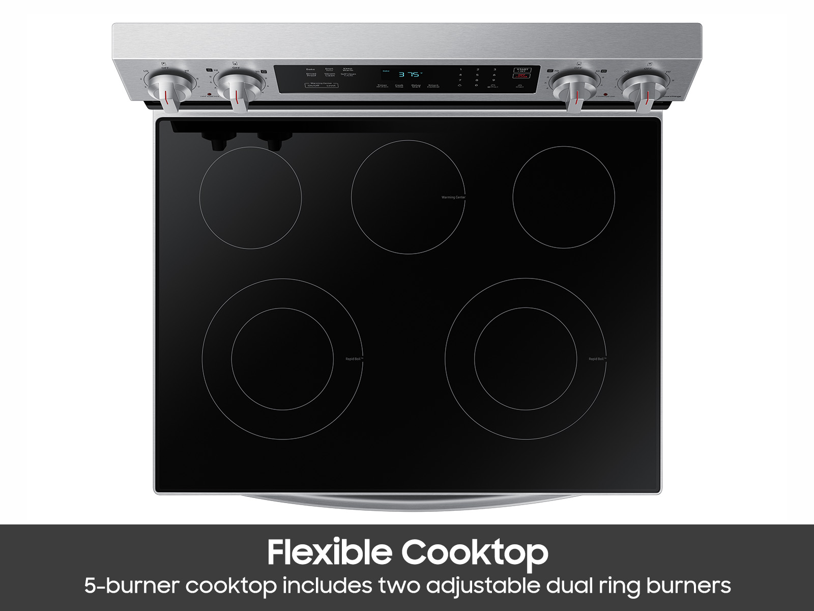 Thumbnail image of 6.3 cu. ft. Smart Freestanding Electric Range with Rapid Boil™ & Self Clean in Stainless Steel