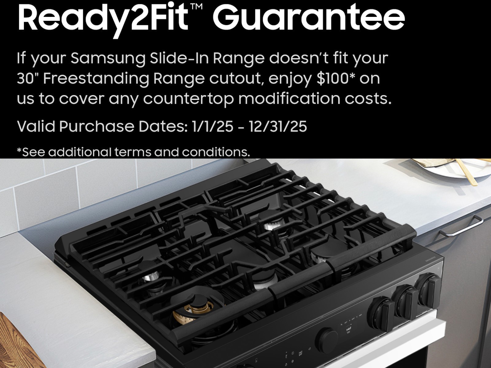 Thumbnail image of Bespoke Smart Slide-In Dual Fuel Range 6.3 cu. ft. with Flex Duo™ & Illuminated Precision Knobs in Stainless Steel