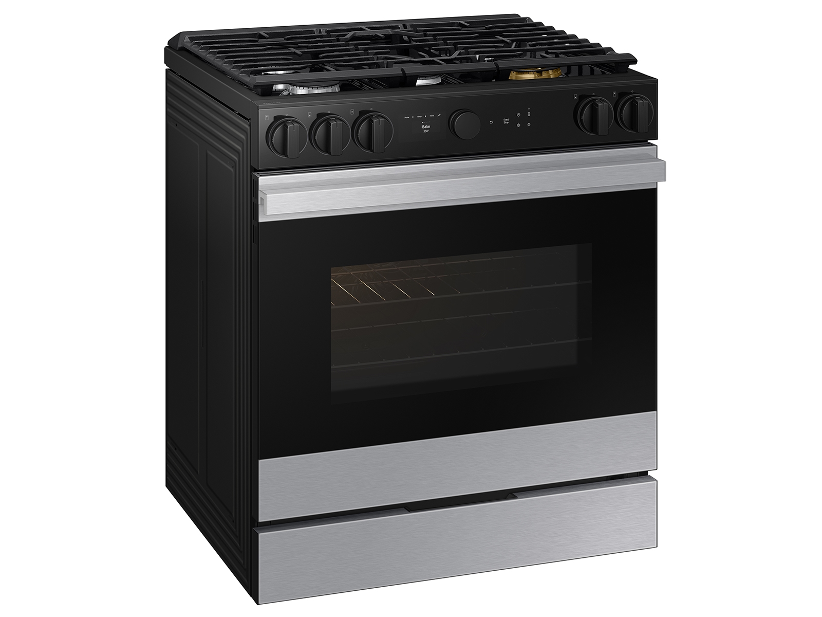 Thumbnail image of Bespoke 6.0 cu. ft. Smart Slide-In Gas Range with Smart Oven Camera & Illuminated Precision Knobs in Stainless Steel