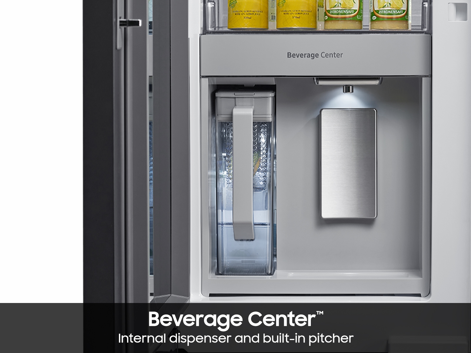 Thumbnail image of Bespoke 4-Door French Door Refrigerator (29 cu. ft.) with Family Hub™ in White Glass