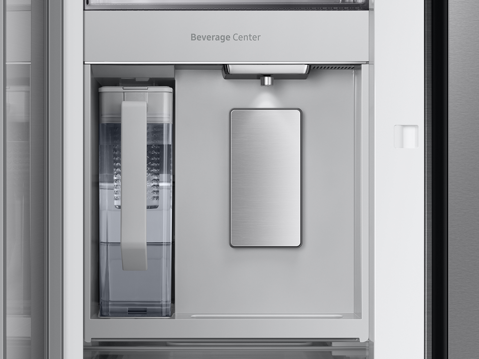 Thumbnail image of Bespoke 3-Door French Door Refrigerator (24 cu. ft.) with Beverage Center™ in Stainless Steel