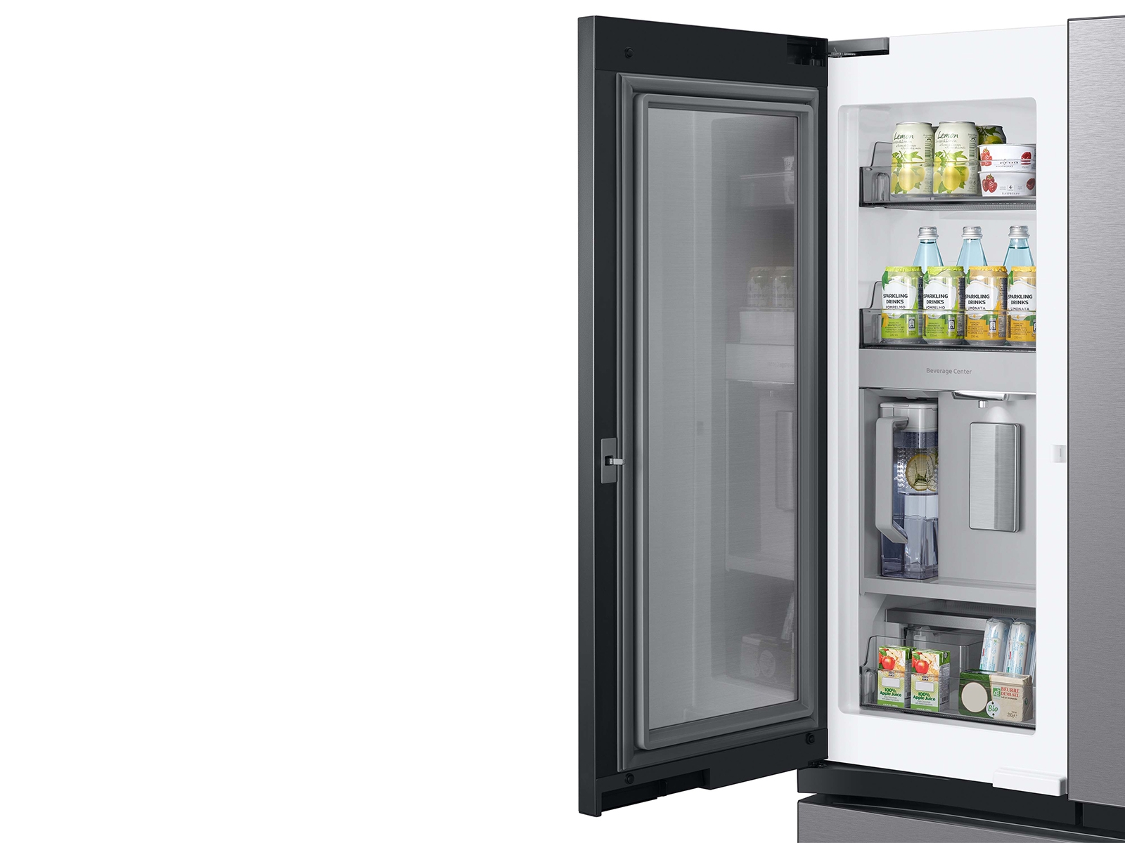 Thumbnail image of Bespoke 3-Door French Door Refrigerator (24 cu. ft.) with Beverage Center™ in Stainless Steel