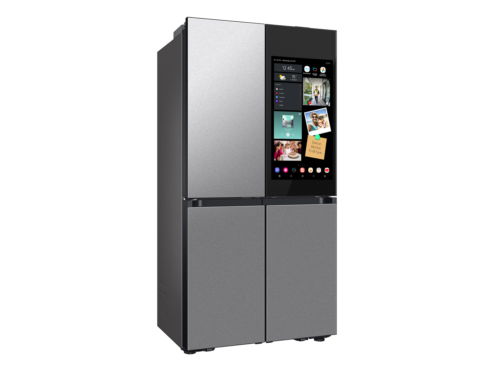 Thumbnail image of Bespoke 23 cu. ft. Counter Depth 4-Door Flex™ Refrigerator with AI Family Hub™+ & AI Vision Inside™ in Stainless Steel