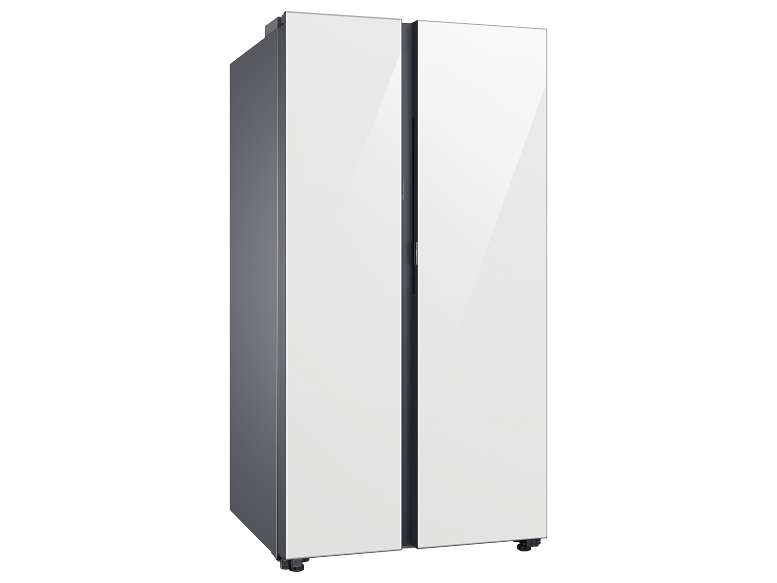 Bespoke Side-by-Side 28 cu. ft. Refrigerator with Beverage Center™ in White Glass