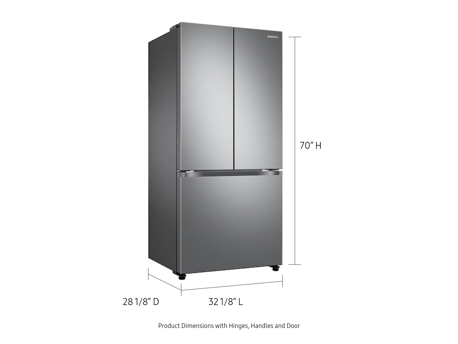 Thumbnail image of 18 cu. ft. Smart Counter Depth 3-Door French Door Refrigerator in Stainless Steel
