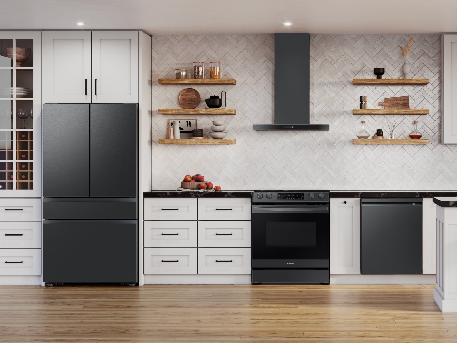 Thumbnail image of 36” Bespoke Smart Wall Mount Hood with LCD Display in Clean Deep Charcoal