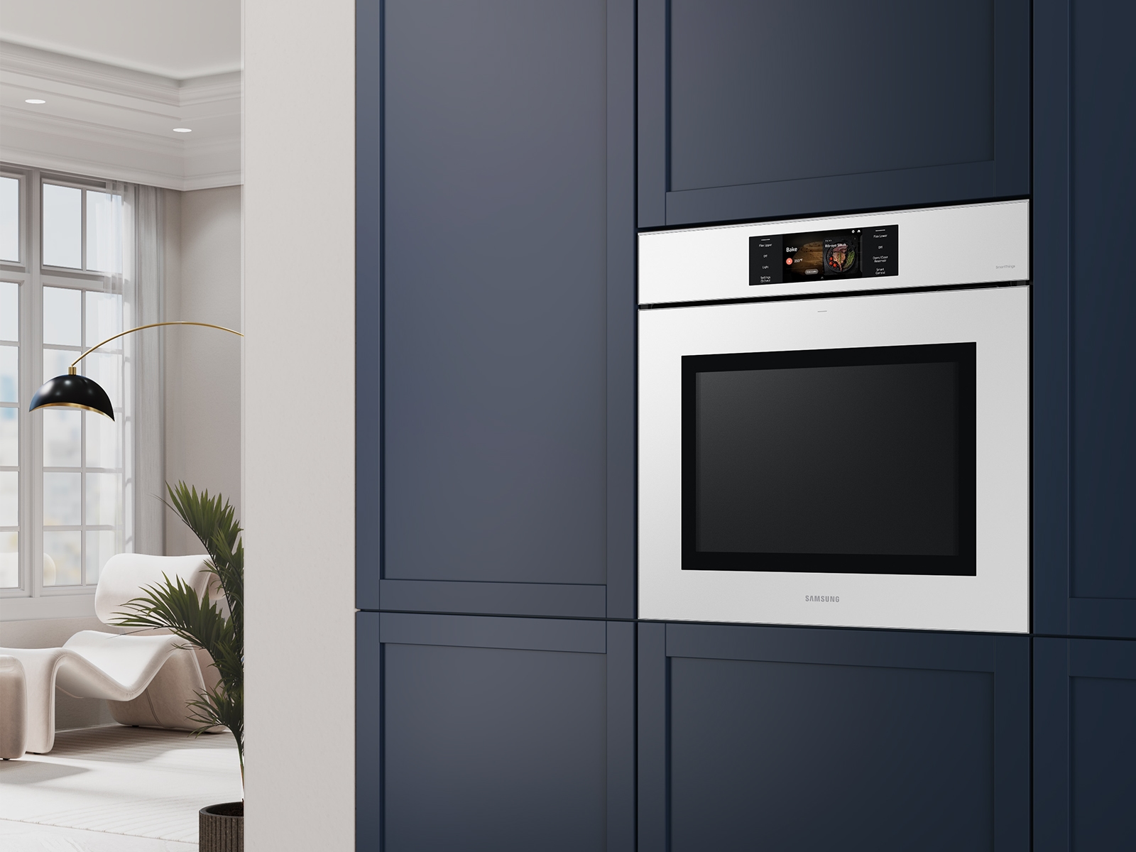 Thumbnail image of Bespoke 30” White Glass Single Wall Oven with AI Pro Cooking™ Camera