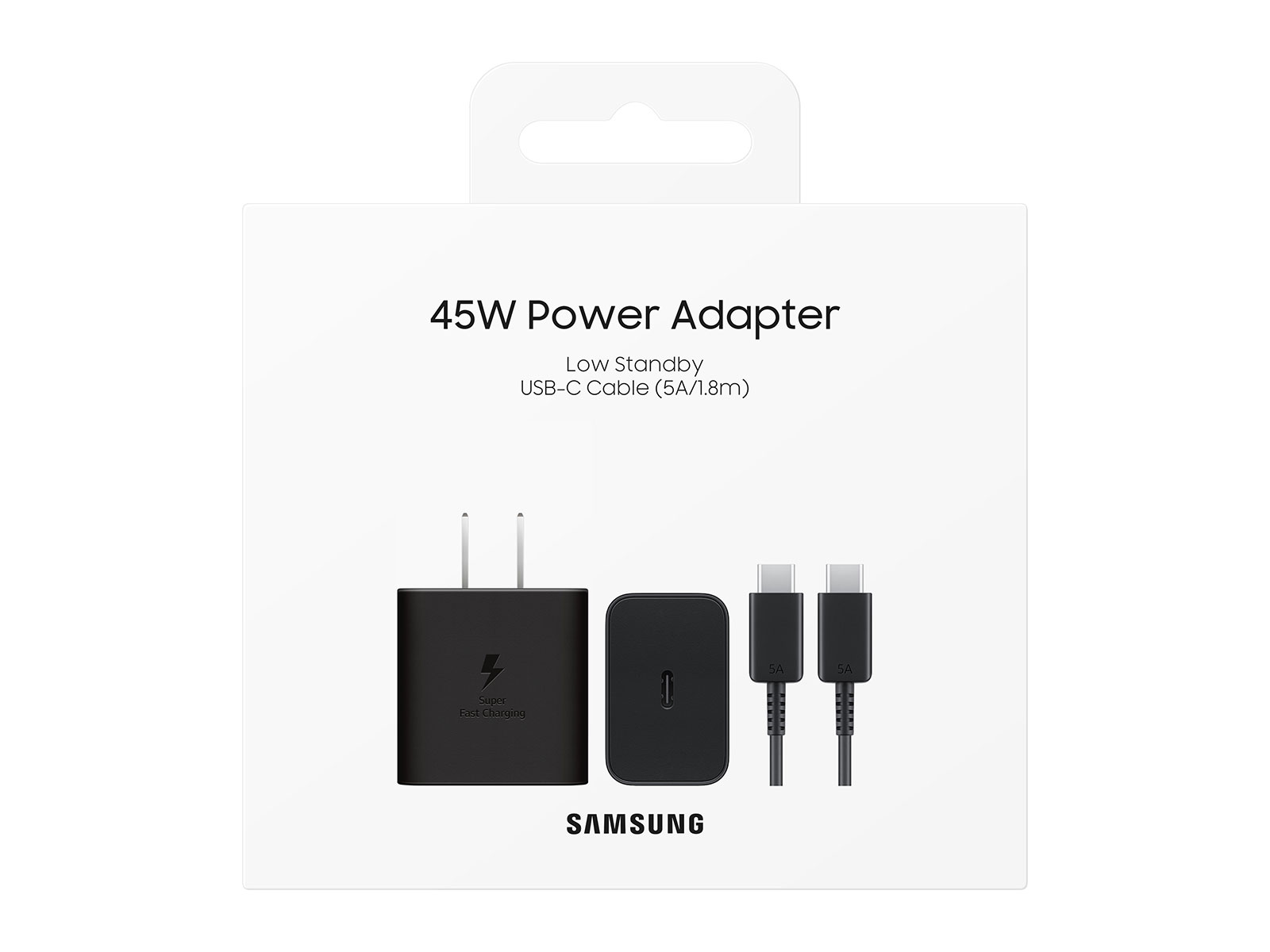 Thumbnail image of 45W PD Power Adapter with 5A USB C Cable, Black